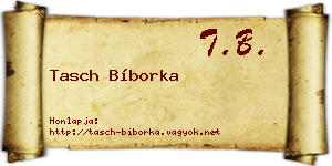 Tasch Bíborka névjegykártya
